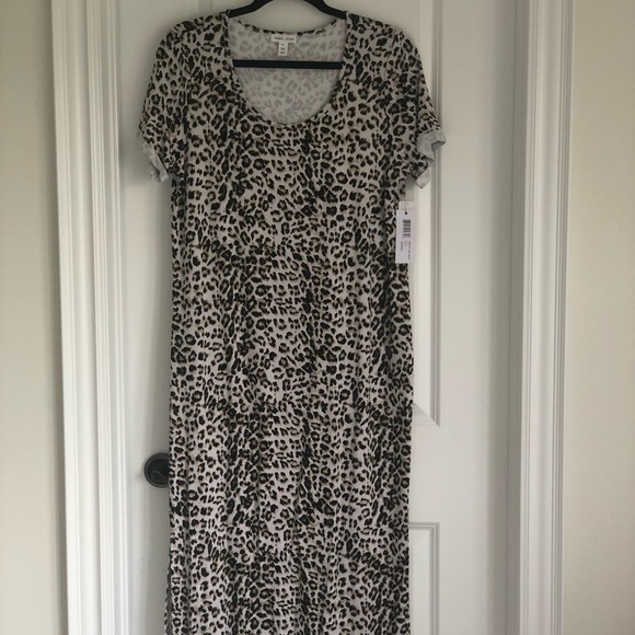 Animal Print T-shirt Dress - L - Picture 3 of 10